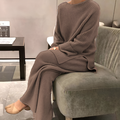 Knitted Sweater and Trouser Set