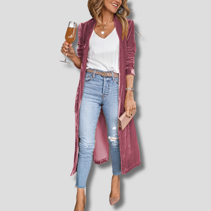 Long Fabric Coat for Women