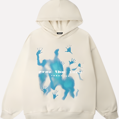 Felpa con cappuccio oversize unisex con grafica
