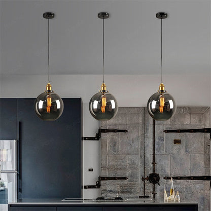 Vintage Industrial Pendant Light – Glass & Metal