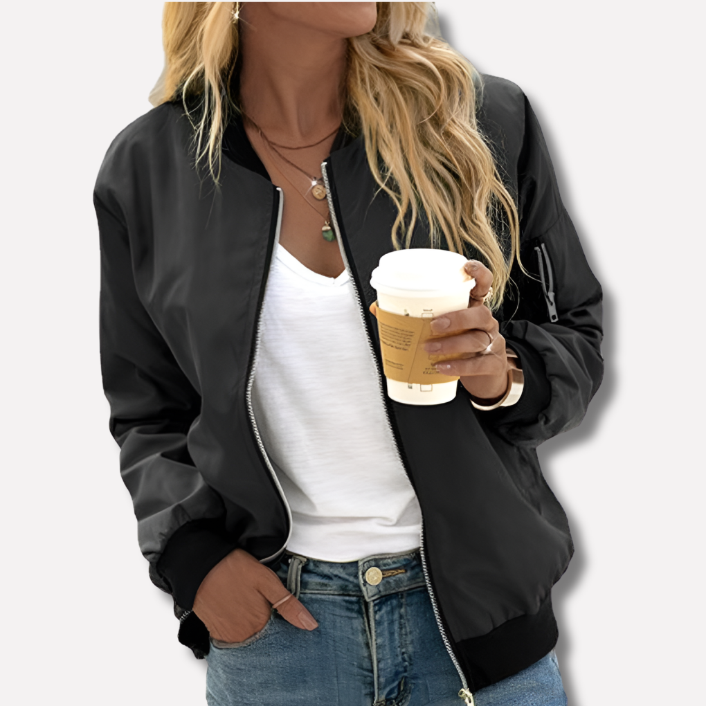 Classic Bomber Jacket for Women – Timeless Style and Comfort