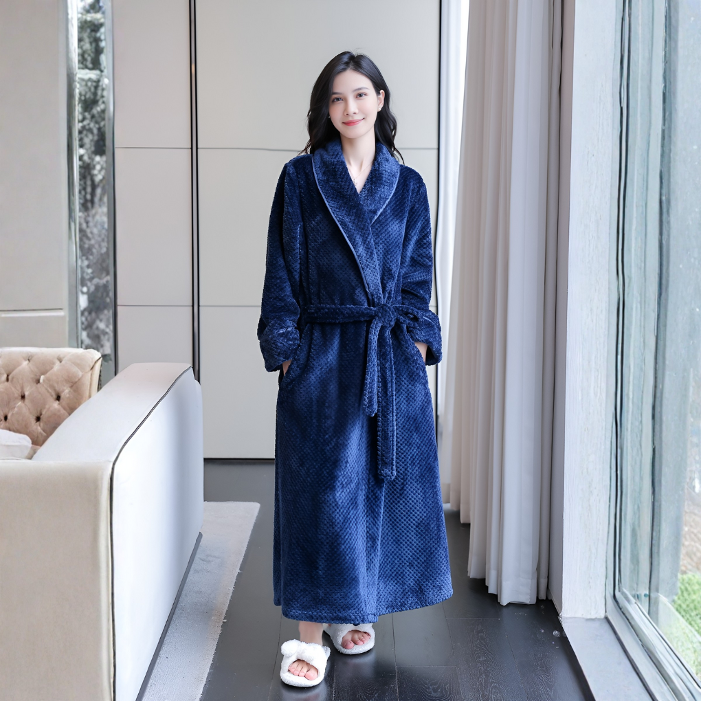 Plush Hooded Bathrobe for Women