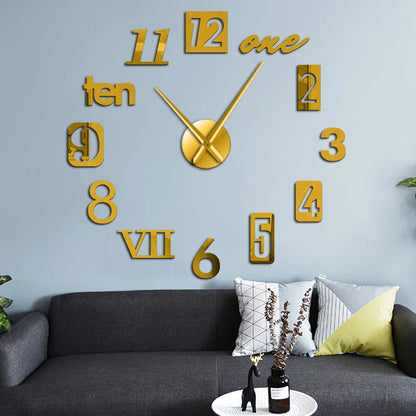Orologio da parete decorativo con numeri romani – Orologio al quarzo silenzioso per interni moderni
