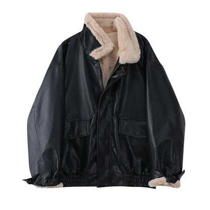 Large Leather Winter Coat - Primera