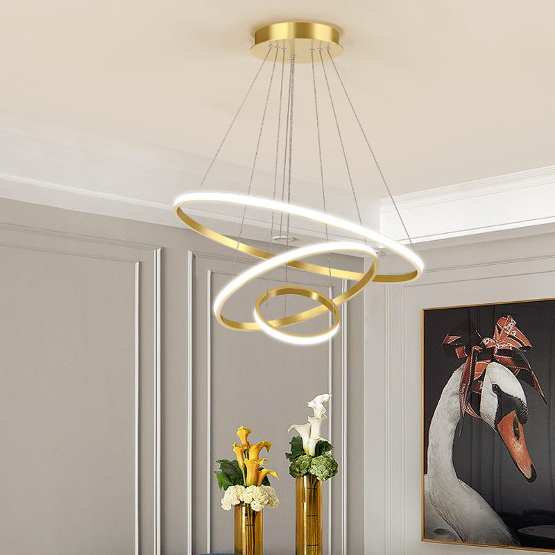 Candeeiro de teto LED moderno para interiores luxuosos