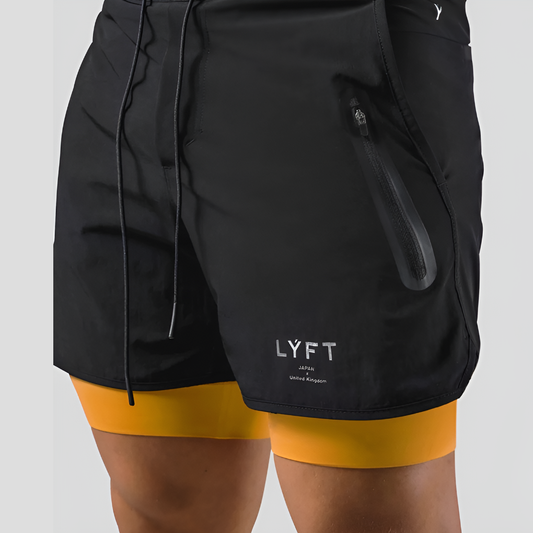 Pantalones cortos deportivos y de entrenamiento 2 en 1 para hombre
