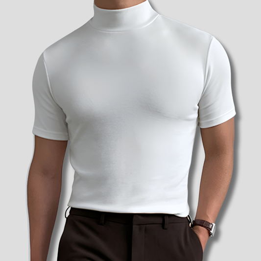 Camiseta de cuello alto para hombre transpirable