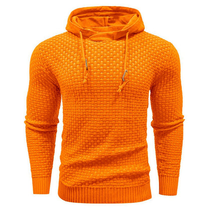 Robusta felpa con cappuccio da uomo con struttura waffle – Calda, resistente e confortevole