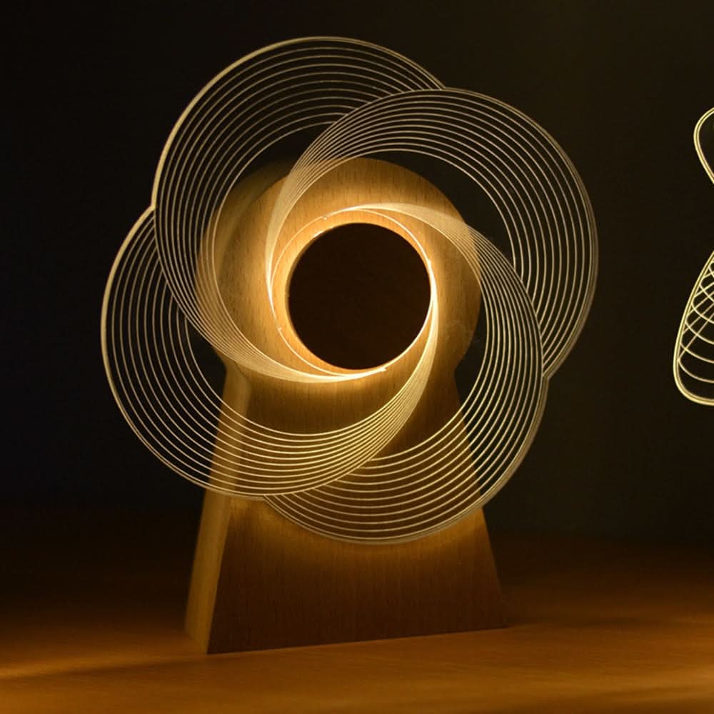 Luz nocturna giratoria musical 3D