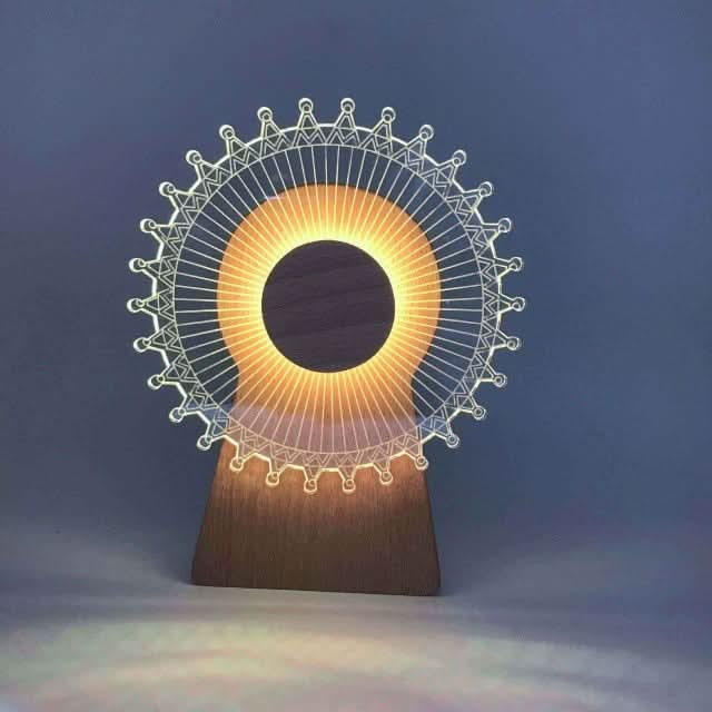 Luz nocturna giratoria musical 3D