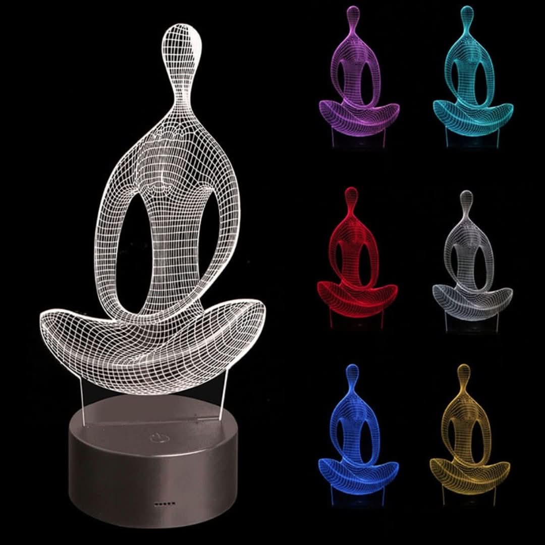 ヨガ瞑想3D LEDランプ