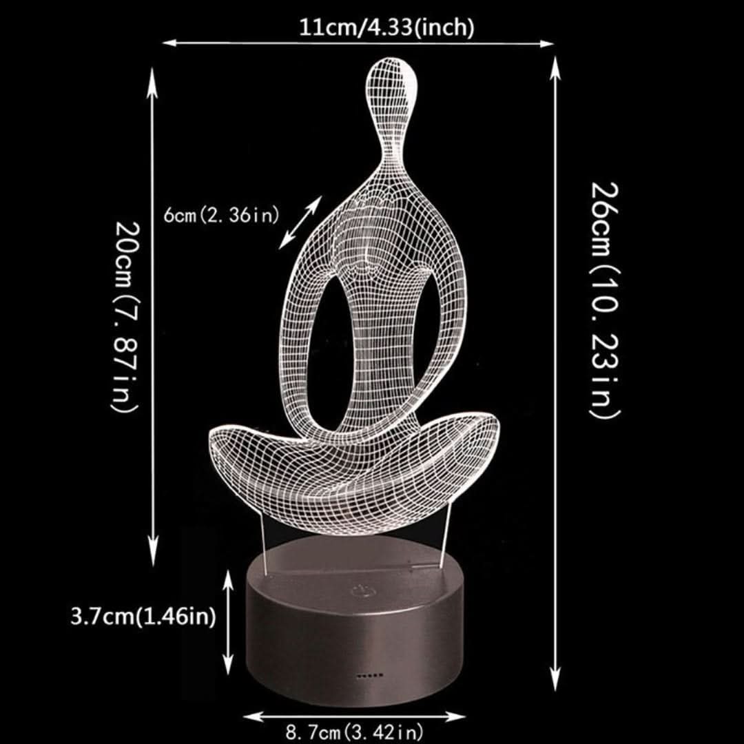 ヨガ瞑想3D LEDランプ
