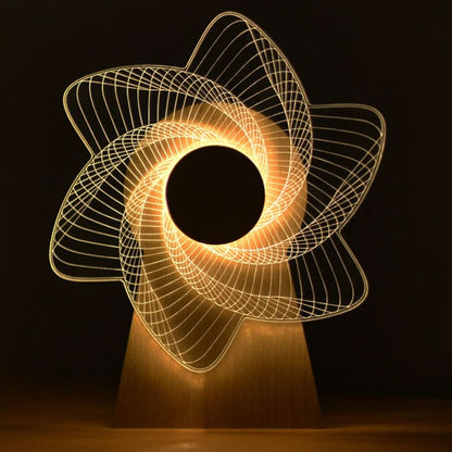 Luz nocturna giratoria musical 3D
