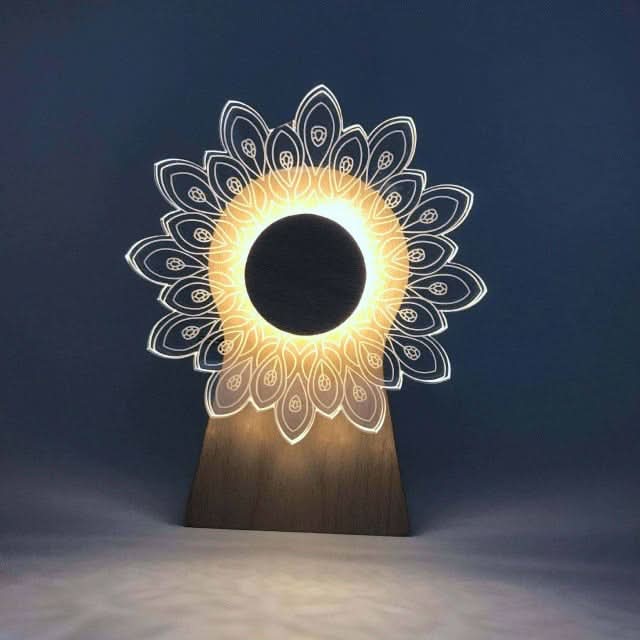 Luz nocturna giratoria musical 3D