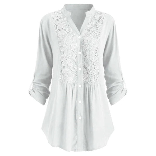 Hailei | Long women's blouse with puff sleeves