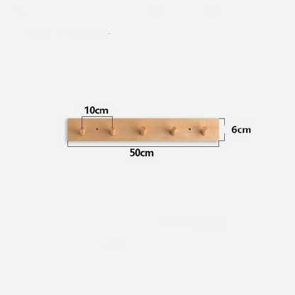 Minimalist Wooden Coat Rack with Zen Design and Handmade Natural Appearance