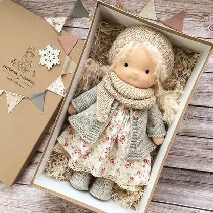 Muñeca Waldorf hecha a mano – Juguete de peluche suave para niños, regalo perfecto