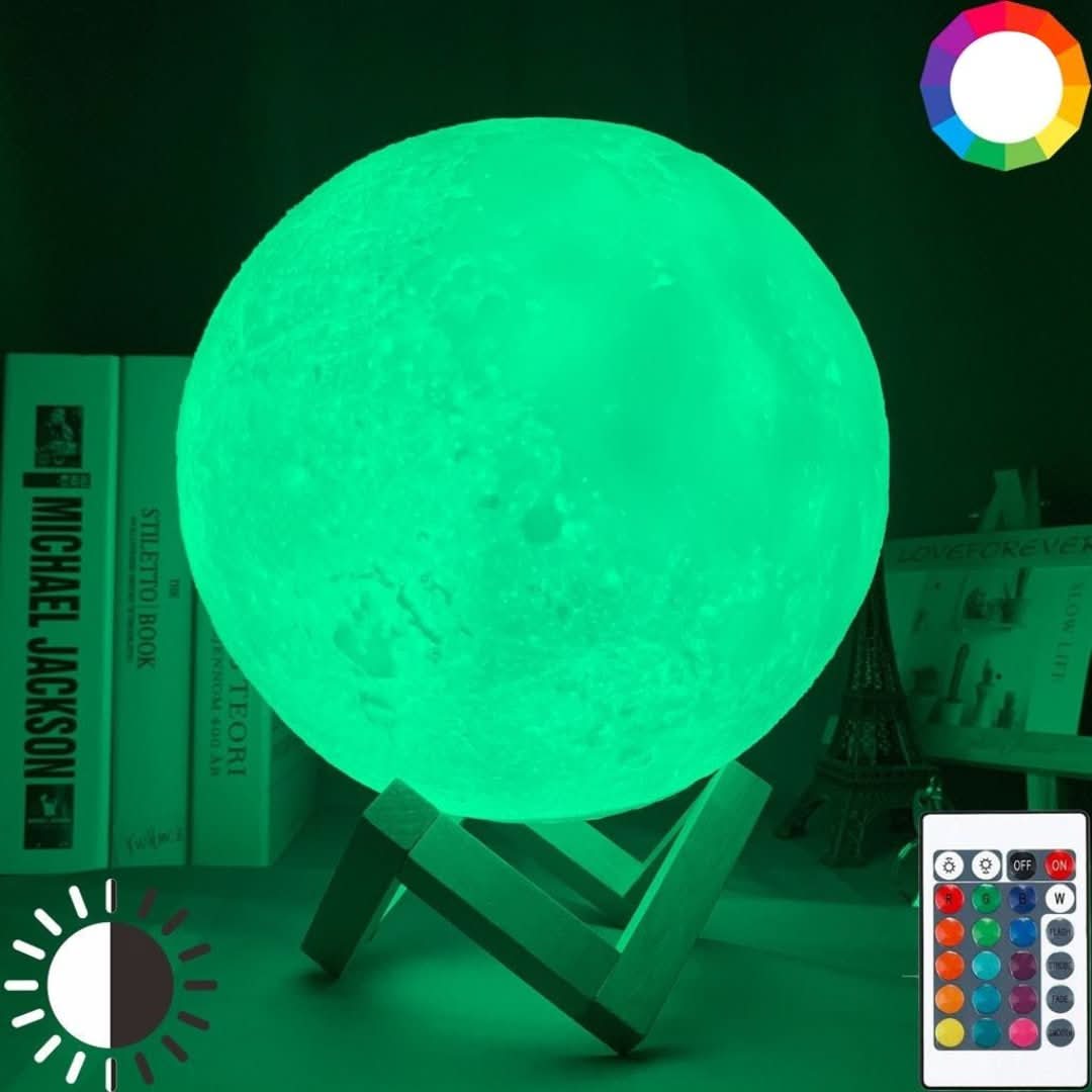 Lámpara lunar de colores