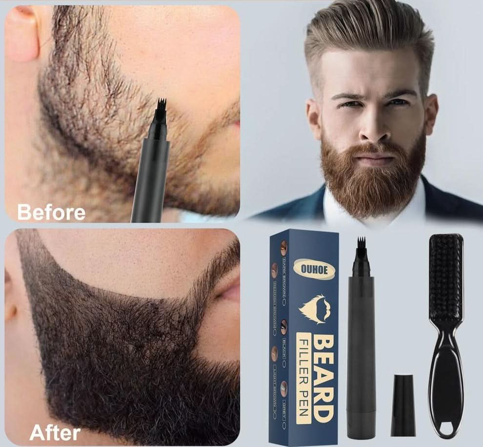 Conjunto para preencher a barba - Barba cuidada e mais cheia para todos os homens!