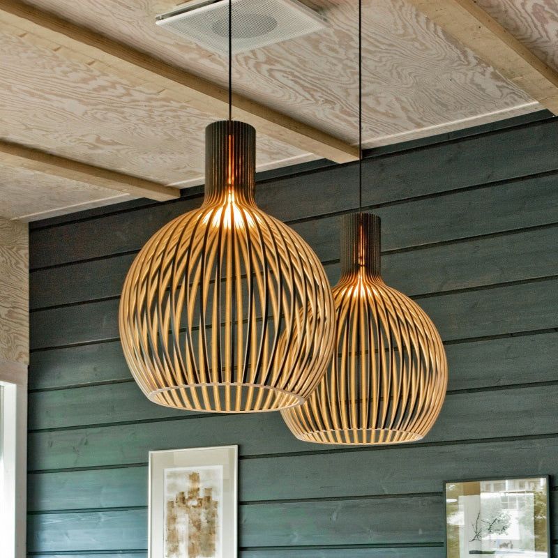 Holz-Pendelleuchte Hallai – Warmes Licht und einzigartiges Design
