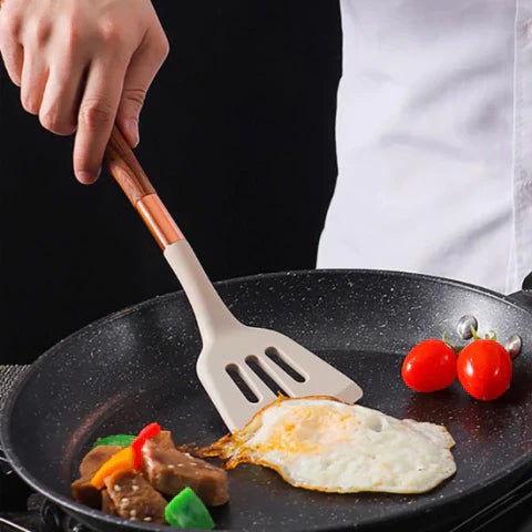 Ustensiles de cuisine en silicone résistant à la chaleur - Sans BPA - Durables et sûrs