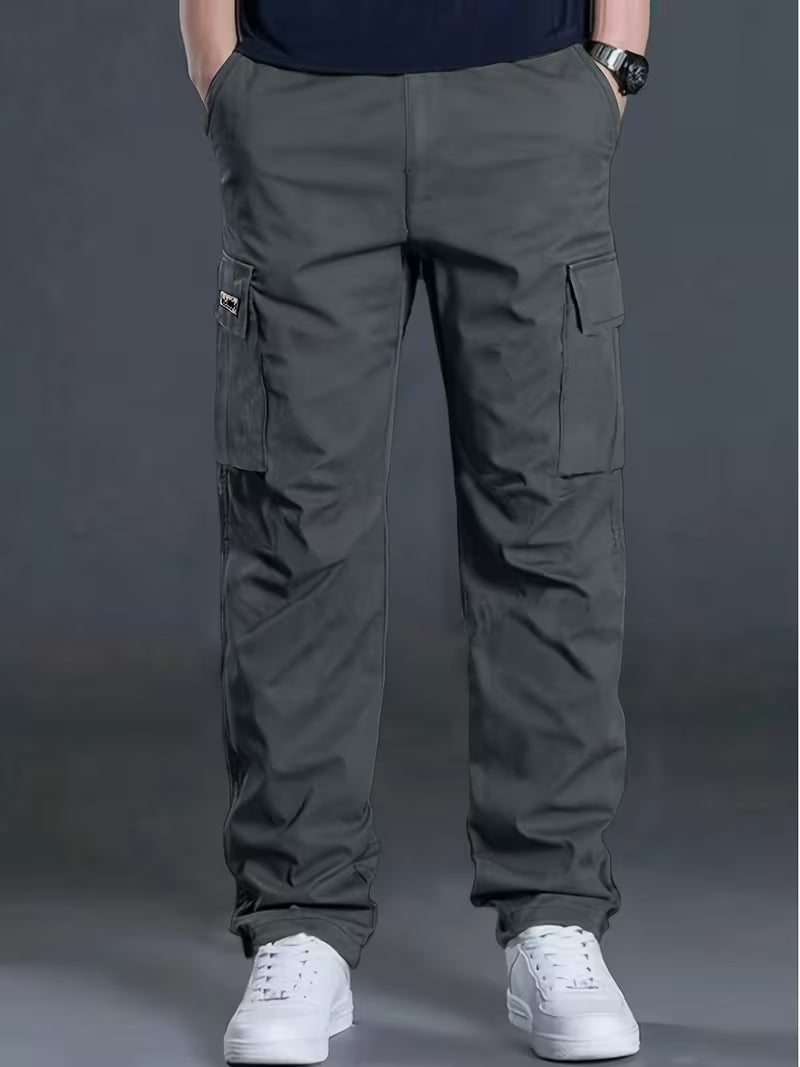 Heavy-duty cargo trousers with multi-pocket design