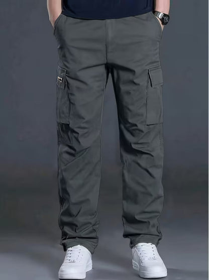Heavy-duty cargo trousers with multi-pocket design