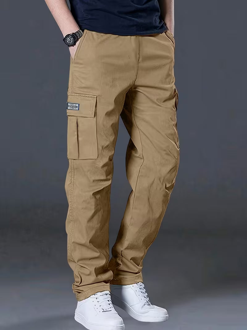 Heavy-duty cargo trousers with multi-pocket design