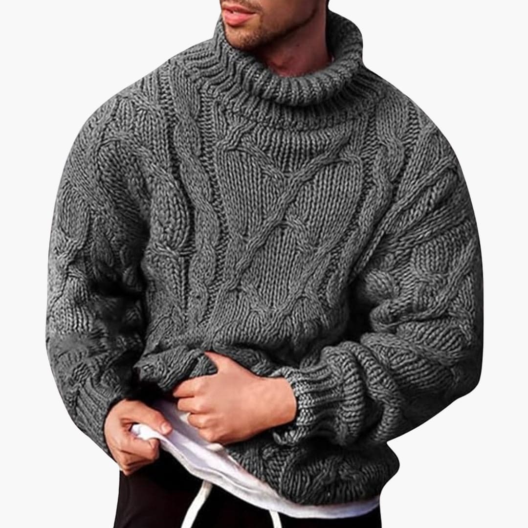 Men's Turtleneck Jumper – Classic Knitted Pullover