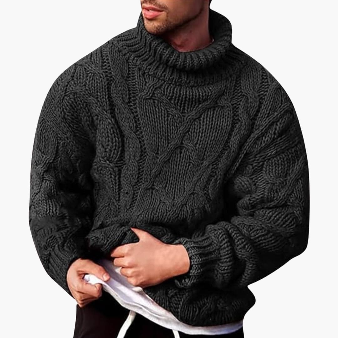 Men's Turtleneck Jumper – Classic Knitted Pullover