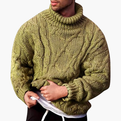Men's Turtleneck Jumper – Classic Knitted Pullover