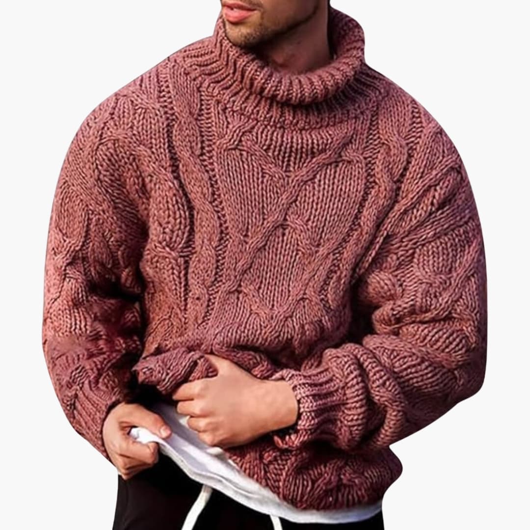 Men's Turtleneck Jumper – Classic Knitted Pullover