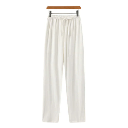 Hessel | Linen Slim Fit Trousers
