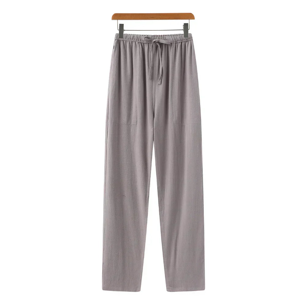 Hessel | Linen Slim Fit Trousers