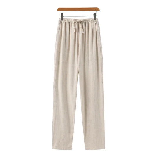 Hessel | Linen Slim Fit Trousers