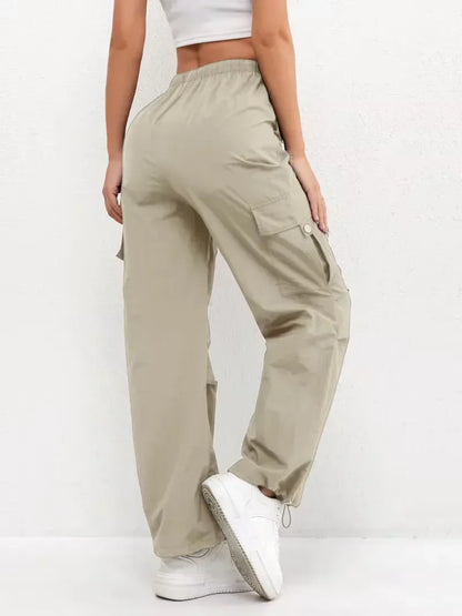 High-Waisted Cargo Trousers