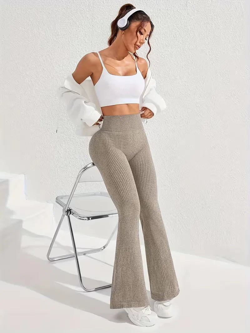 High-Waisted Flared Leggings