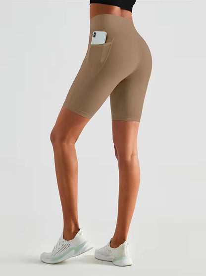 High-Waisted Sports Shorts