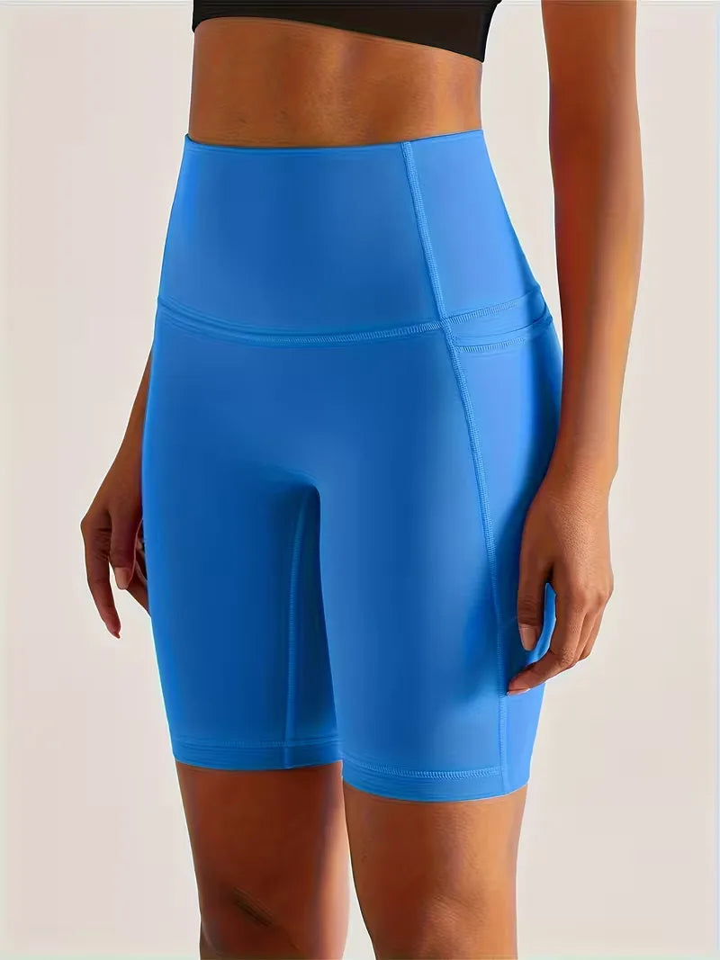 High-Waisted Sports Shorts