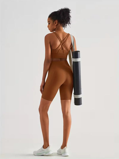 High-Waisted Sports Shorts