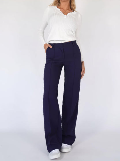 High-Waisted Wide Leg Trousers
