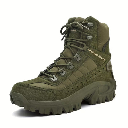 High boots with shock-absorbing sole