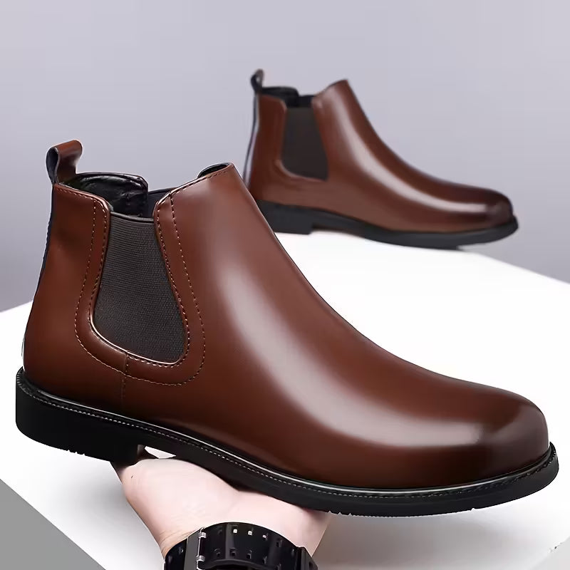 High boots with weather-resistant upper