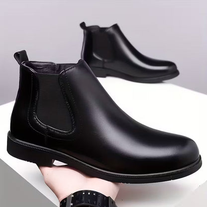 High boots with weather-resistant upper