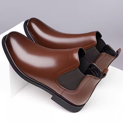 High boots with weather-resistant upper