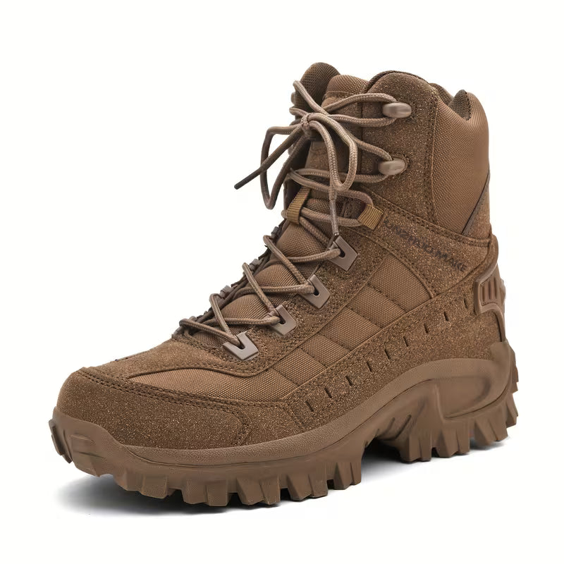 High boots with shock-absorbing sole