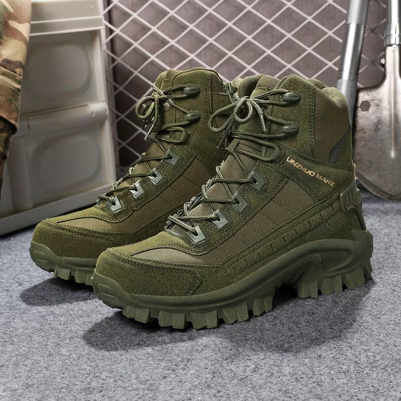 High boots with shock-absorbing sole
