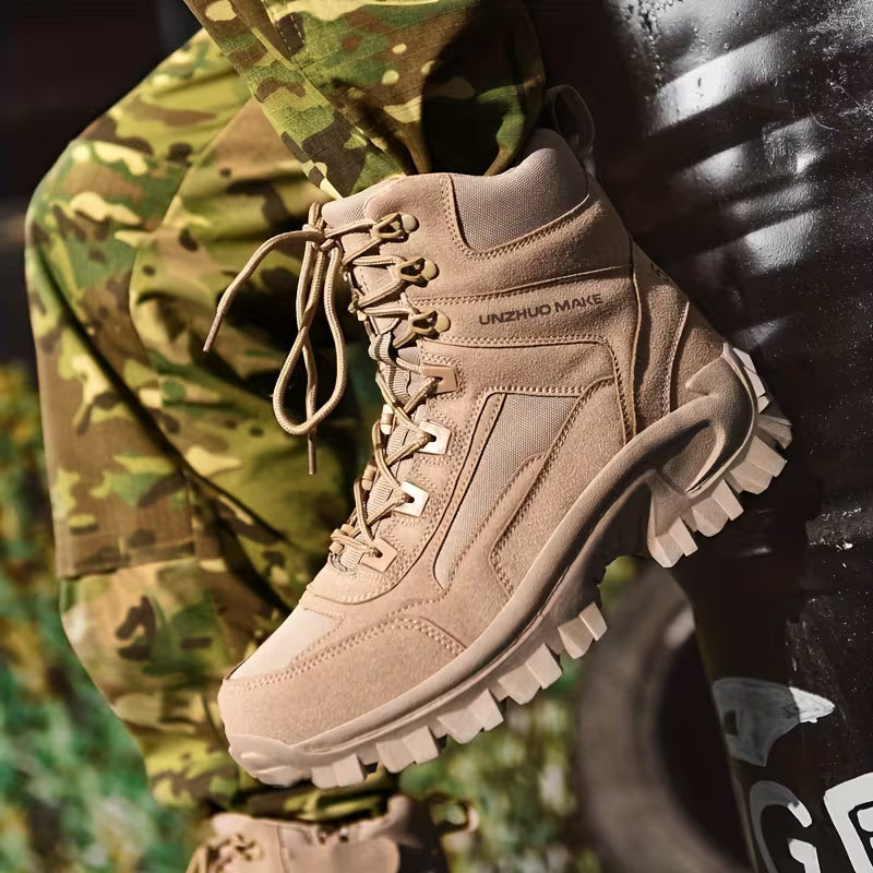 High boots with shock-absorbing sole