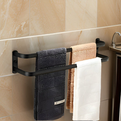 Modern Aluminium Towel Holder with 3 Levels for Bathroom and Space-Saving Use