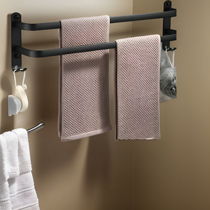 Modern Aluminium Towel Holder with 3 Levels for Bathroom and Space-Saving Use
